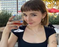 Lydia Night consuming alcohol